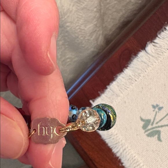 Multicolor Glass Bead Bracelet with Gold Clasp – Women’s Fashion - Picture 2 of 3